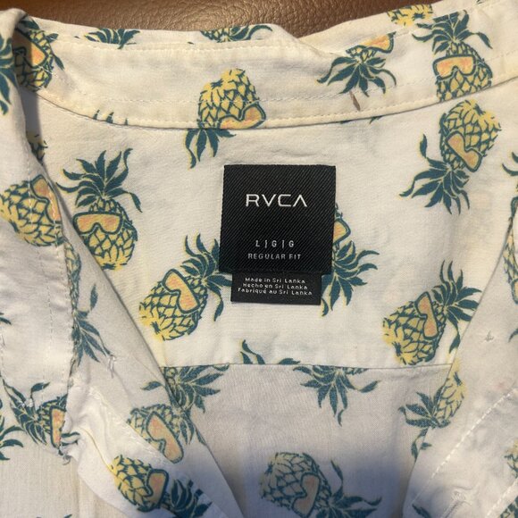 RVCA Pineapple Party Hula Shirt L - Picture 3 of 3
